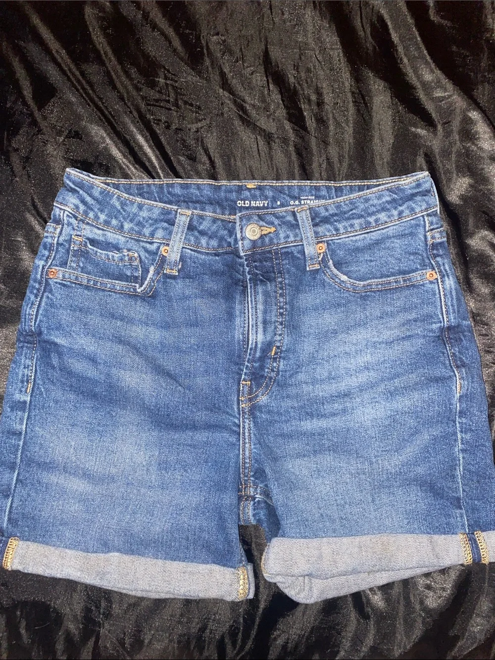 Old Navy Blue Denim Cuffed Shorts